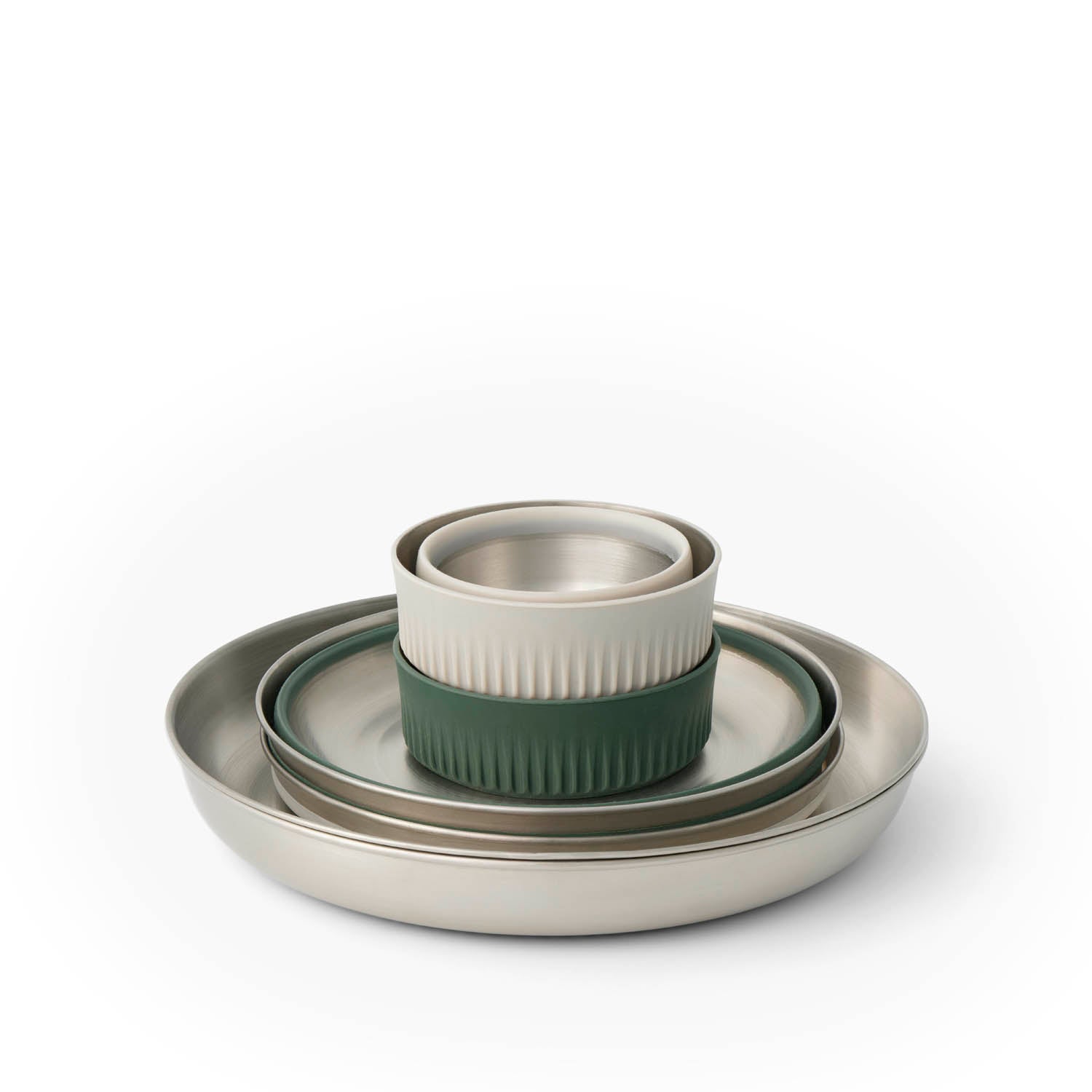 Detour Stainless Steel Collapsible Dinnerware Set - [6 Piece]