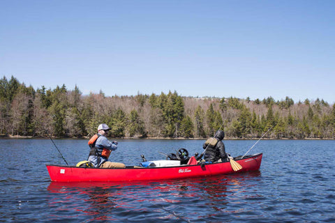 Canoe trip scene from Field & Stream