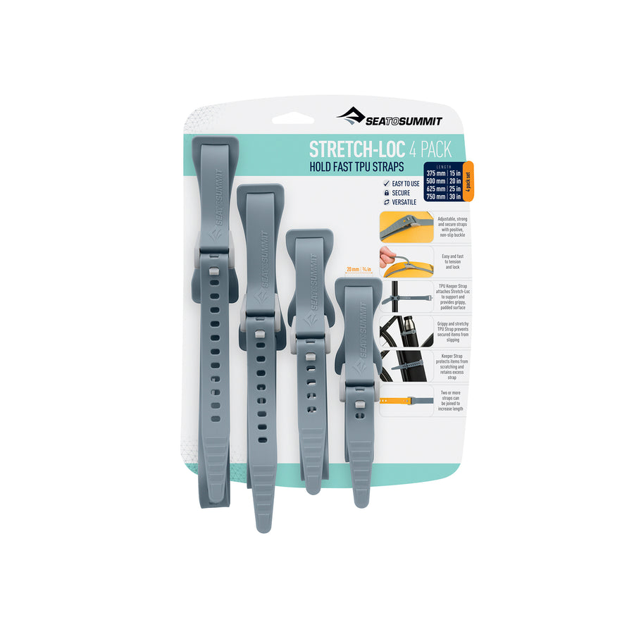 Gray || Stretch-Loc TPU Straps (4 Pack)
